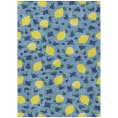 Machine Washable Indoor/Outdoor Chantille ACN2354 Blue 9' x 12' Rug