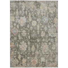 Machine Washable Indoor/Outdoor Chantille ACN2355 Green 9' x 12' Rug