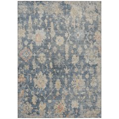 Machine Washable Indoor/Outdoor Chantille ACN2355 Blue 9' x 12' Rug