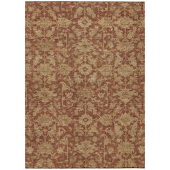 Machine Washable Indoor/Outdoor Chantille ACN2358 Orange 9' x 12' Rug