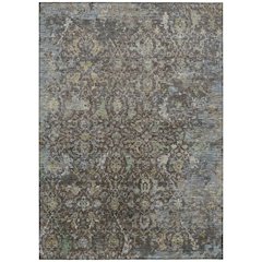 Machine Washable Indoor/Outdoor Chantille ACN2359 Brown 9' x 12' Rug