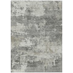 Machine Washable Indoor/Outdoor Chantille ACN2366 Gray 9' x 12' Rug