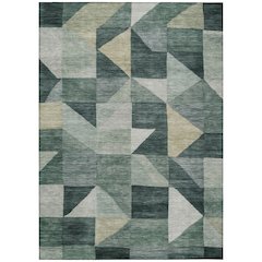 Machine Washable Indoor/Outdoor Chantille ACN2373 Green 9' x 12' Rug