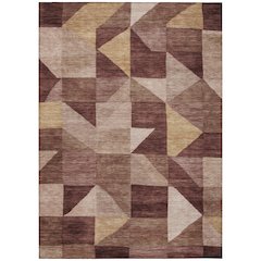 Machine Washable Indoor/Outdoor Chantille ACN2373 Red 9' x 12' Rug