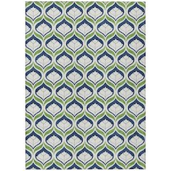Machine Washable Indoor/Outdoor Chantille ACN2379 Blue 9' x 12' Rug