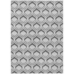 Machine Washable Indoor/Outdoor Chantille ACN2379 Gray 9' x 12' Rug