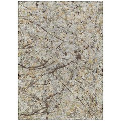 Machine Washable Indoor/Outdoor Chantille ACN2389 Brown 9' x 12' Rug