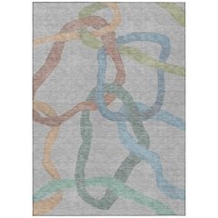 Machine Washable Indoor/Outdoor Chantille ACN2394 Gray 9' x 12' Rug