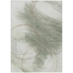 Machine Washable Indoor/Outdoor Chantille ACN2396 Green 9' x 12' Rug