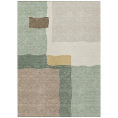 Machine Washable Indoor/Outdoor Chantille ACN2400 Green 9' x 12' Rug