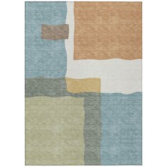 Machine Washable Indoor/Outdoor Chantille ACN2400 Blue 9' x 12' Rug