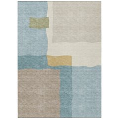 Machine Washable Indoor/Outdoor Chantille ACN2400 Teal 9' x 12' Rug