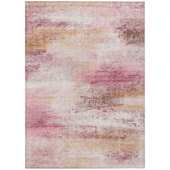 Machine Washable Indoor/Outdoor Chantille ACN2402 Pink 9' x 12' Rug
