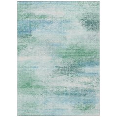 Machine Washable Indoor/Outdoor Chantille ACN2402 Green 9' x 12' Rug