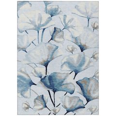 Machine Washable Indoor/Outdoor Chantille ACN2405 Blue 9' x 12' Rug