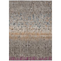 Machine Washable Indoor/Outdoor Chantille ACN2406 Brown 9' x 12' Rug