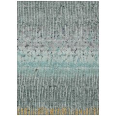 Machine Washable Indoor/Outdoor Chantille ACN2406 Teal 9' x 12' Rug