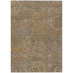 Machine Washable Indoor/Outdoor Chantille ACN2408 Brown 9' x 12' Rug
