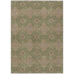 Machine Washable Indoor/Outdoor Chantille ACN2410 Green 9' x 12' Rug