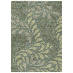 Machine Washable Indoor/Outdoor Chantille ACN2411 Green 9' x 12' Rug