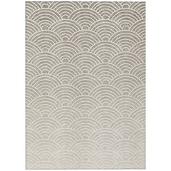 Machine Washable Indoor/Outdoor Chantille ACN2414 Ivory 9' x 12' Rug