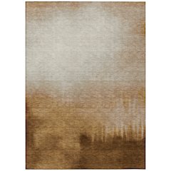 Machine Washable Indoor/Outdoor Chantille ACN2420 Orange 9' x 12' Rug