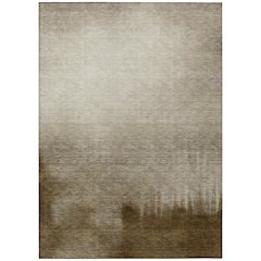 Machine Washable Indoor/Outdoor Chantille ACN2420 Brown 9' x 12' Rug