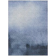 Machine Washable Indoor/Outdoor Chantille ACN2420 Blue 9' x 12' Rug