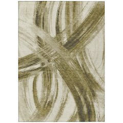 Machine Washable Indoor/Outdoor Chantille ACN2421 Brown 9' x 12' Rug