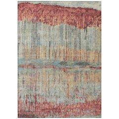 Machine Washable Indoor/Outdoor Chantille ACN2428 Orange 9' x 12' Rug