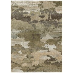 Machine Washable Indoor/Outdoor Chantille ACN2434 Brown 9' x 12' Rug