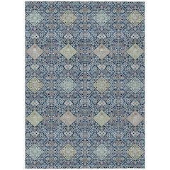 Machine Washable Indoor/Outdoor Chantille ACN2440 Blue 9' x 12' Rug