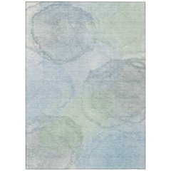 Machine Washable Indoor/Outdoor Chantille ACN2443 Blue 9' x 12' Rug