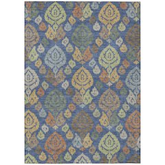 Machine Washable Indoor/Outdoor Chantille ACN2460 Blue 9' x 12' Rug