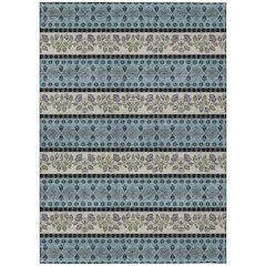 Machine Washable Indoor/Outdoor Chantille ACN2465 Teal 9' x 12' Rug