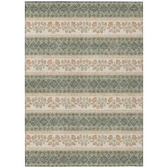 Machine Washable Indoor/Outdoor Chantille ACN2465 Green 9' x 12' Rug