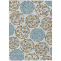 Machine Washable Indoor/Outdoor Chantille ACN2466 Blue 9' x 12' Rug