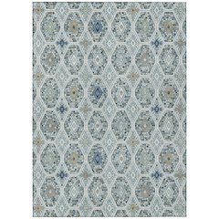 Machine Washable Indoor/Outdoor Chantille ACN2471 Teal 9' x 12' Rug