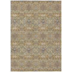 Machine Washable Indoor/Outdoor Chantille ACN2477 Gold 9' x 12' Rug