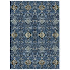 Machine Washable Indoor/Outdoor Chantille ACN2477 Blue 9' x 12' Rug