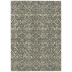 Machine Washable Indoor/Outdoor Chantille ACN2478 Green 9' x 12' Rug
