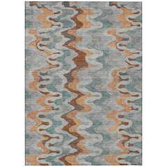 Machine Washable Indoor/Outdoor Chantille ACN2481 Gray 9' x 12' Rug