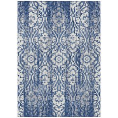 Machine Washable Indoor/Outdoor Chantille ACN2482 Blue 9' x 12' Rug