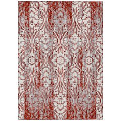 Machine Washable Indoor/Outdoor Chantille ACN2482 Red 9' x 12' Rug