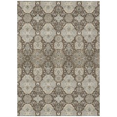 Machine Washable Indoor/Outdoor Chantille ACN2483 Brown 9' x 12' Rug