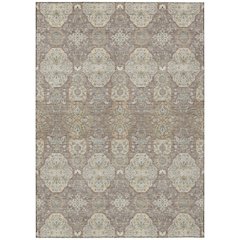 Machine Washable Indoor/Outdoor Chantille ACN2483 Brown 9' x 12' Rug