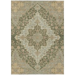 Machine Washable Indoor/Outdoor Chantille ACN2486 Green 9' x 12' Rug