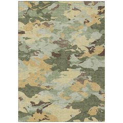 Machine Washable Indoor/Outdoor Chantille ACN2497 Green 9' x 12' Rug