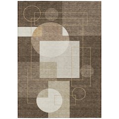 Machine Washable Indoor/Outdoor Chantille ACN2500 Brown 9' x 12' Rug