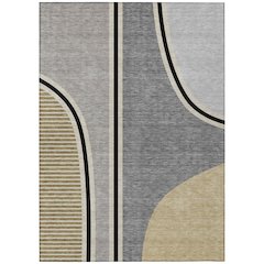 Machine Washable Indoor/Outdoor Chantille ACN2505 Gray 9' x 12' Rug